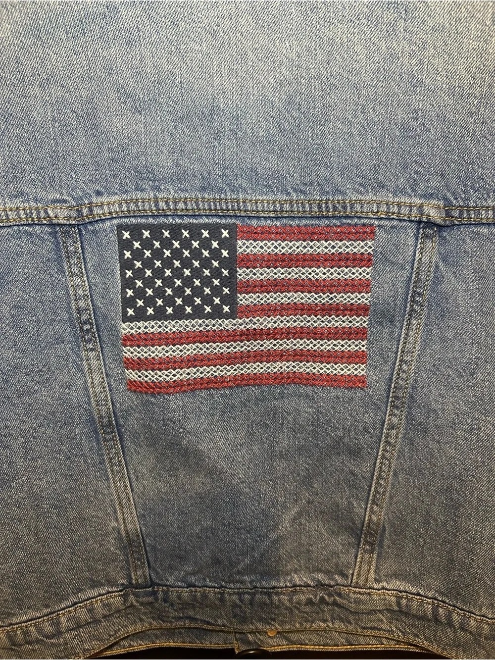 Old Navy/ Disney Light Blue Denim Jean Jacket with Subtle Disney Patch
